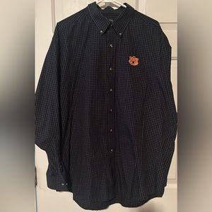 Auburn Univ button down navy and white button down shirt, XL. EUC. Worn twice